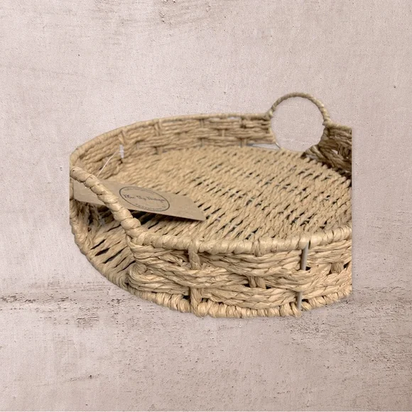NWT The Perfect Home Decor Tray Handwoven - Picture 2 of 3